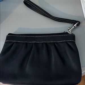 Coach Black Leather Wristlet